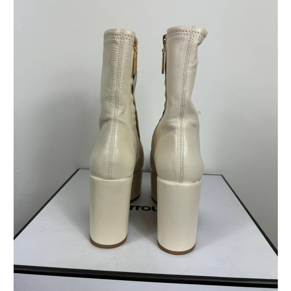 Larroude Women's Miso Platform Boots in Ivory Size 8.5 - Picture 7 of 10